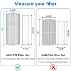 6541-397 Pool Spa Filter Compatible with 2009-2023 Sundance 880 Spa Filter (Outer 6473-165 and Inner 6473-164), Replacement for Sundance 880 Filter, Optima/Maxxus/Cameo/Aspen/Marin 880 Spa Filter