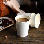 RACETOP [300 count ] Paper Coffee Cups 8 oz, Disposable Coffee Cups, Hot Beverage Cups, Ideal for Pub, Party, Office White