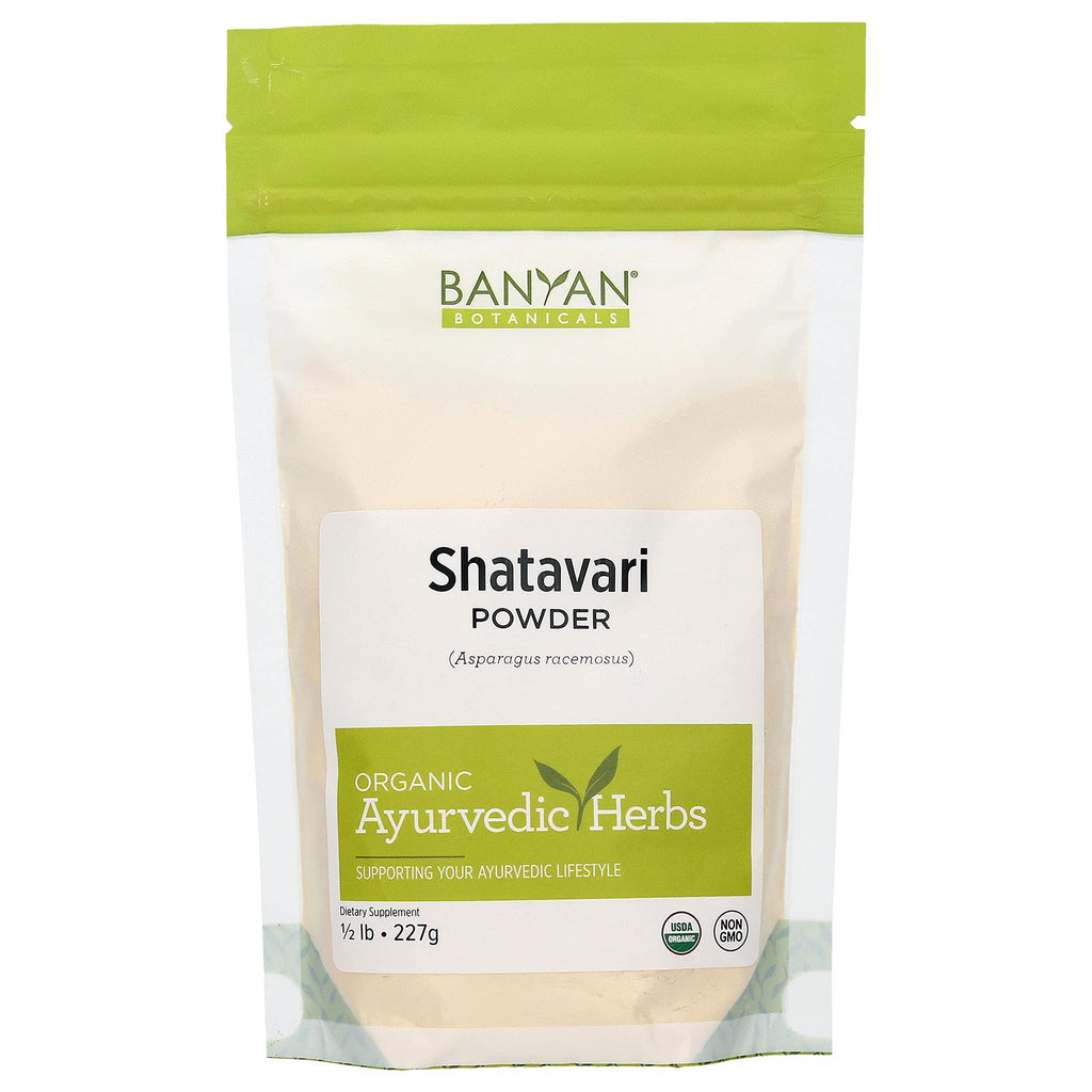 Banyan Botanicals Organic Shatavari Powder – Asparagus racemosus – Ayurvedic Herb for Vata & Pitta, Balanced Female Hormones, Energy, Vitality & More* – 1/2lb. ­– Non-GMO Sustainably Sourced Vegan FFL