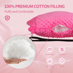 okmaba Hysterectomy Pillow with Pocket for Ice/Hot Packs, Abdominal Surgery Recovery Pillow for Women, Post-Surgery Support Cushion(Pink)