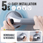TAILI Shower Grab Bar 16 Inch Suction Cup Grab Bars, Removable Shower Handles for Elderly Suction Heavy Duty Bathtub Grip for Seniors, Strong Handrails No Drilling Waterproof, Silver