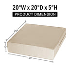 Tromlycs Recliner Cushions for Elderly Long Sitting Gel Memory Foam Cushion for Recliner 20 x 20 x 5 Inch Khaki