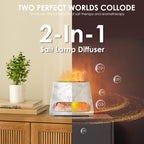 SALKING 2-in-1 Ultrasonic Essential Oil Diffuser & Himalayan Salt Lamp, Aromatherapy Diffuser Cool Mist Humidifier with 3 Brightness, Salt Therapy Lamp, 100% Pure Himalayan Salt Rock, 150ml (Marble)