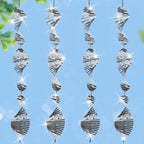 Stainless Steel Bird Deterrents for Outside,3D Wind Spinners Outdoor Decor,12 Discs Reflective Bird Scare Discs 4 Set Bird Reflectors to Keep Woodpecker Pigeon Away from House Window Patio Yard Porch