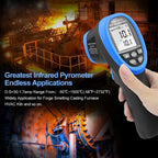 AOPUTTRIVER AP-2732 Pyrometer High Temp Thermometer Gun, Laser Thermometer Gun -58℉~2732℉(-50℃ ~ 1500℃), 30:1 IR Thermometer Gun, Non-Contact Thermometer for Pizza ovens, Kiln, Forge