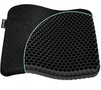 Gel Enhanced Seat Cushion for Long Sitting - Double Thick Honeycomb Breathable Design Egg Seat Cushion with Non-Slip Cover - Office Chair Car Cooling Seat Cushion - Computer Desk Pain Relief Pad