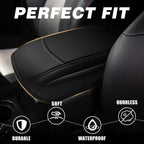 Muslogy Center Console Armrest Cover Fit for Toyota 4Runner 2010-2024 Accessories, Comfort Armrest Pad Console Lid Cushion Vegan Leather Regular Thick