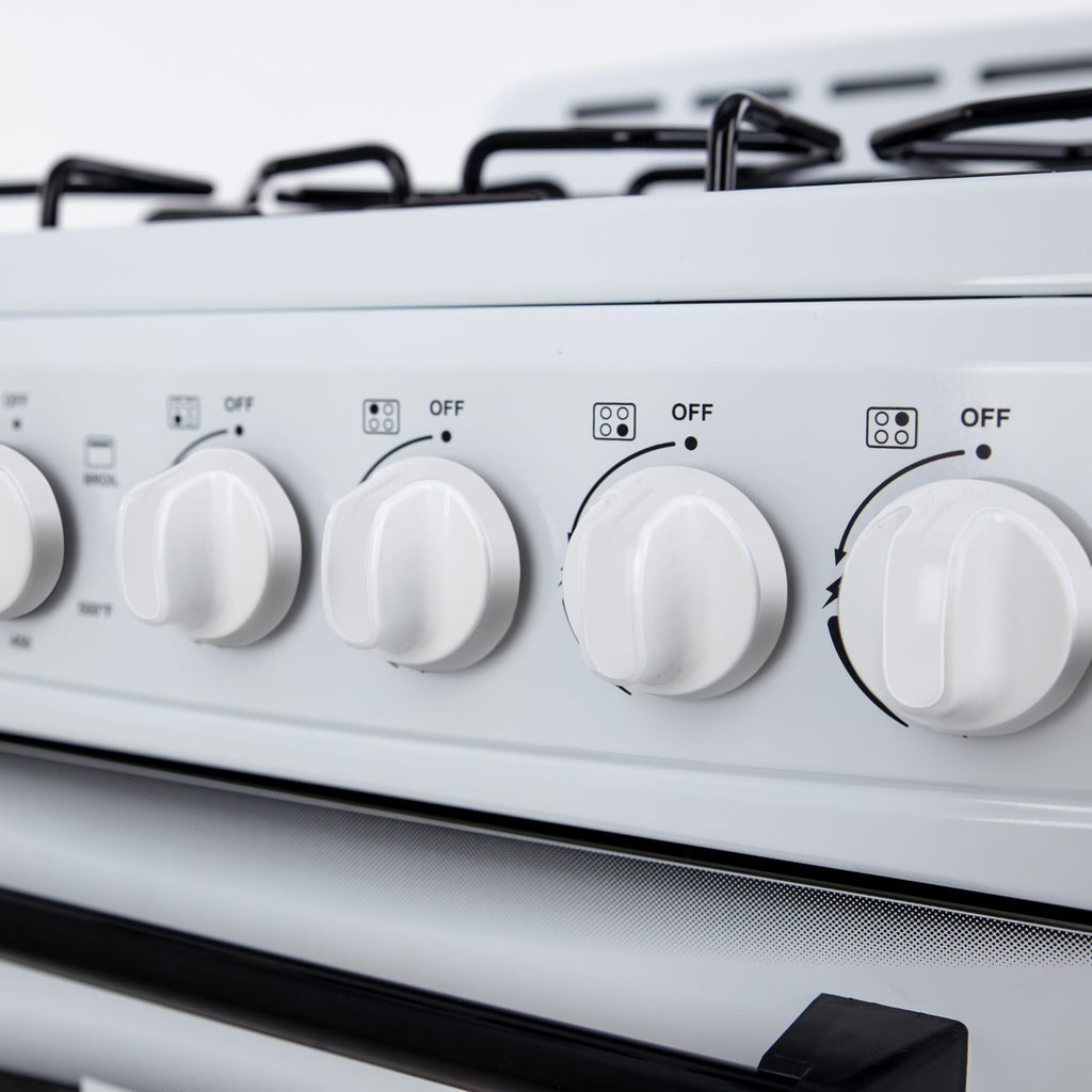 Avanti Gas Range Oven, Compact Freestanding Design, 4 Sealed Burners with Electronic Ignition, 2.1 Cu.Ft. Capacity Features Framed Glass Door Storage Drawer Broiler and Accessories, 20-Inch, White