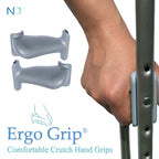Ergo Grip Crutch Pads - Ergonomic Crutch Grips - Reduces Pressure On Wrists - Replacement Crutch Handle Grip - No Assembly Required - Fits All Under Arm Crutches