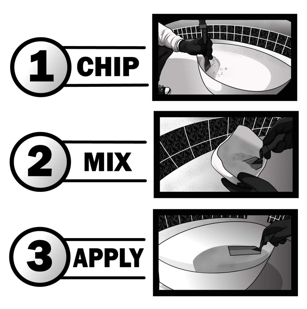 Pool Patch White Plaster Repair Kit 1.5 lb - Easy to Mix and Fast to Use Formula - Perfect for Patch Work - Waterproof, Quick-Drying, Extra Strong Bond - (coverage: approx. 3/4 sq. ft.)