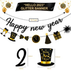 Happy New Year Banner 2025 New Years Eve Banner New Years Eve Party Supplies 2025 New Year Decorations Happy New Year Sign for 2025 New Year Eve Decorations
