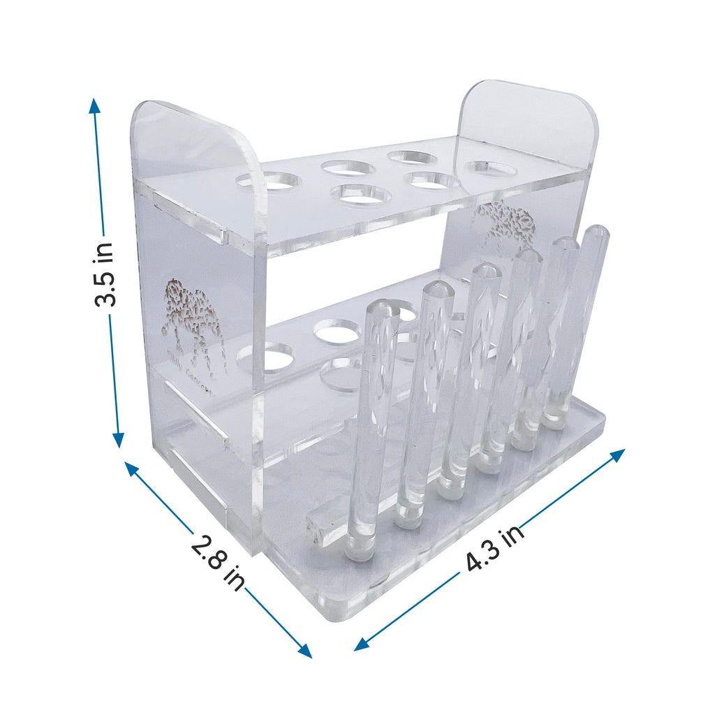 Aquarium Test Tube Holder, Handmade Rack, w/6 Slots and 6 Drying Poles for API and TC Glass Test Tubes
