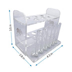 Aquarium Test Tube Holder, Handmade Rack, w/6 Slots and 6 Drying Poles for API and TC Glass Test Tubes
