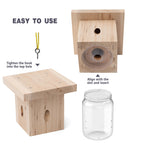 1 PCS Wood Carpenter Bee Trap for Outside - Best Bee Trap - Nature Hanging Carpenter Bee Traps Plastic Jar Outdoor - Insect Traps