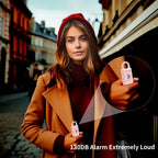 Imstriking Rechargeable Personal Safety Alarm Keychain for Women,Self Defense Keychain Alarm with Strobe Light and 130dB Siren Help Women,Men,Elderly, Emergency Security Whistle Alert (Pink)