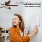 LPHUMEX Ceiling Fan Light Remote Control Kit with Ultra-Small Receiver – Ceiling Fan Speed, Timer & Light Control, Universal Compatibility for AC Motor Hunter/Honeywell/Hampton Bay/Other Ceiling Fans