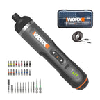 WORX WX242L 4V Lithium Screwdriver - 30-Piece Accessory Kit - Cordless Electric Driver - Rechargeable Battery - Black/Silver - Home DIY, Assembly, Furniture Installation, Repairs, Professional Use