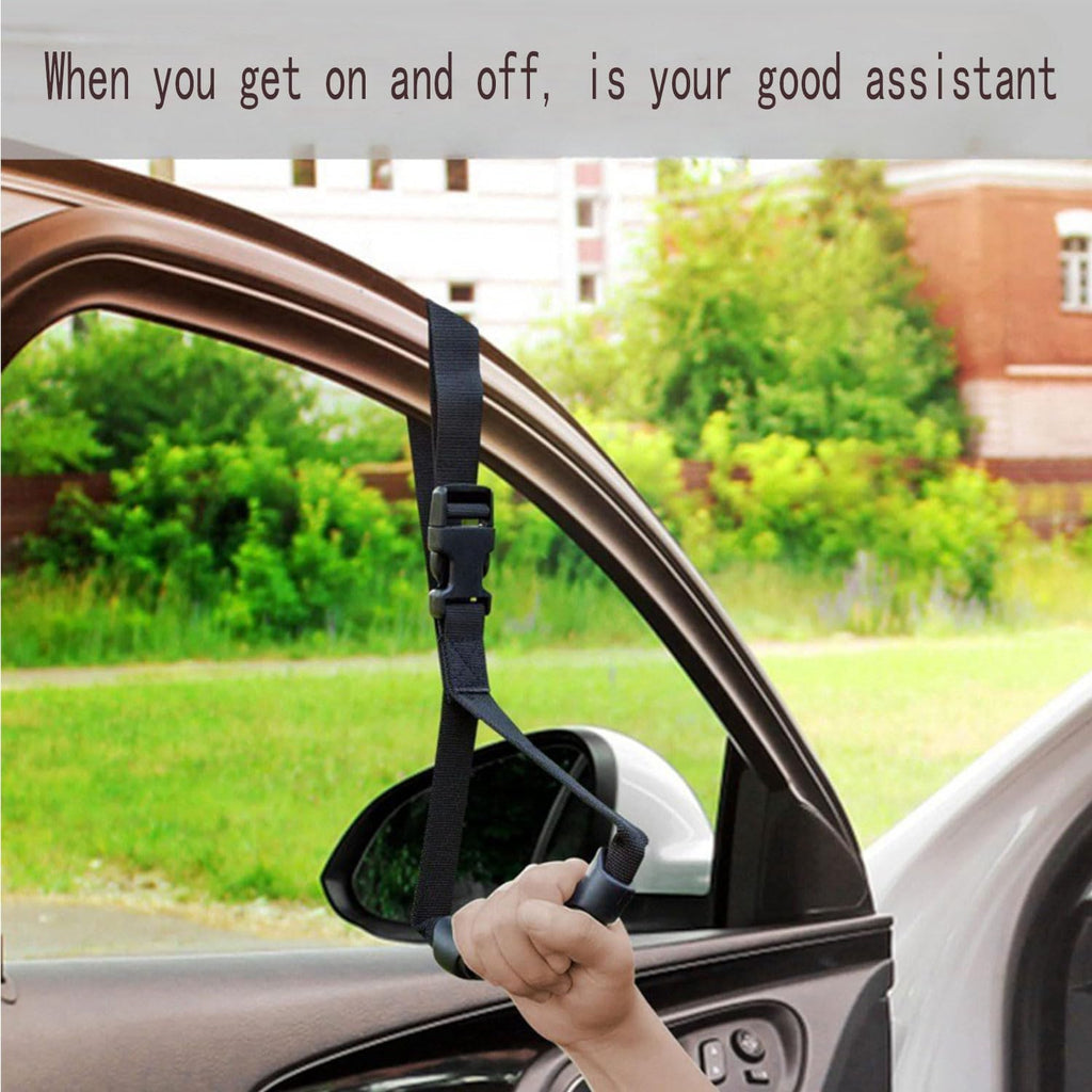 EVEME 2 Packs Cane Grab Handle,Car Door Handle for Elderly Car Handle Assist,Adjustable Standing Aid Safety Handle Portable Vehicle Support Grab Bar,Handle Mobility Assist Device