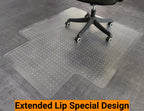 CAICFYIN 45"x 53"x0.1" Office Chair Mat for Carpet,Slip Resistant Heavy Duty Under Desk Protector Carpeted Floors,Easy Glide Rolling Floor Mat for Office Chair with Extended Lip