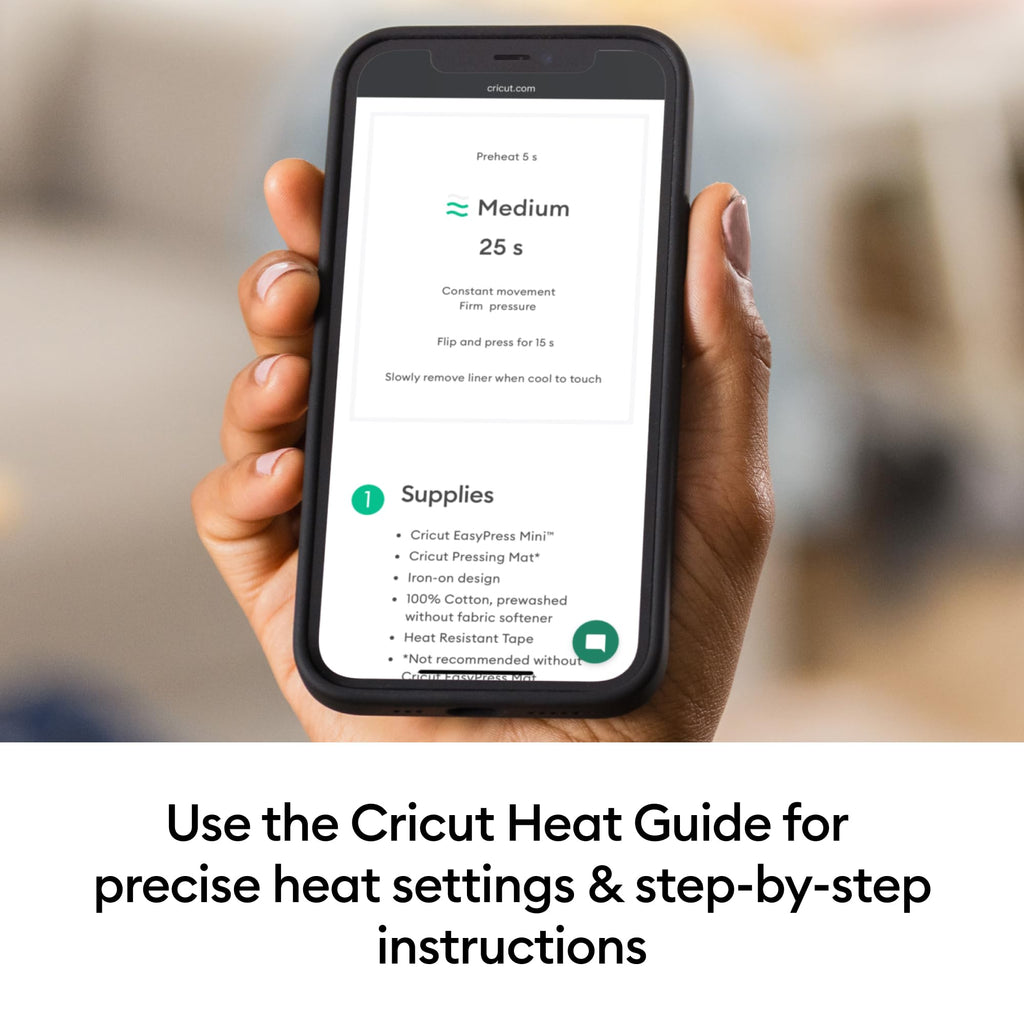 Cricut EasyPress Mini Heat Press - for Pressing Small Objects Like Shoes, Stuffed Animals, Hats & More - 3 Heat Settings & Precision Tip - Ceramic-Coated Heat Plate - Compact & Lightweight - Zen Blue