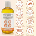 Lymphatic Massage Oil for Massage Therapy | 100% Natural Lymphatic Drainage Oil | Premium Quality with Arnica, Lemon & Ginger Oil | for Post Surgery Recovery & Detox | 8oz by Brookethorne Naturals