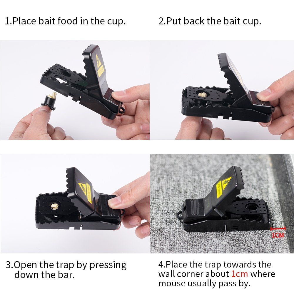 LINKPAL Mouse Traps Rat Mice Killer Snap Trap Power Rodent Heavy Duty Pest Trap (6 Pack)