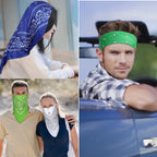 16 Pcs Bandanas Multi-Purpose Bandana Headbands Party Outdoor Head Scarf 22x22 inch Handkerchiefs for Women Men
