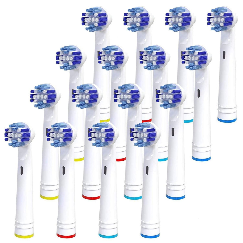 Replacement Toothbrush Heads Compatible With Oral B Braun- Pack of 16 Professional Electric Toothbrush Heads- Precision Refills for Oral-b 7000, Clean, OralB Pro 1000, 9600, 500, 3000, 8000, Plus!