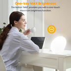 LASTAR Sun Lamp, 10,000 Lux Sunlight Lamp with Touch Control, 5 Brightness Level & 60Min Timer, One-Max Sun Lamp with Memory Function for Home/Office(White)