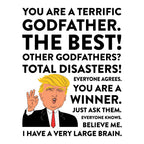 Andaz Press Funny President Donald Trump 11oz. Coffee Mug Gift, Terrific Godfather, 1-pack, Godfather Mug, Padrino Christmas Birthday Godfather Cup Republican Political Satire Godfather Gift