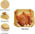 Air Fryer Liners Disposable for Most Small Air Fryer 2-5 Qt, 150 Pcs Square Parchment Paper Mini Air Fryer Liners for 2-5 Qt
