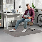 Blvornl Office Chair Mat for Hardwood Floor, 50"x 63" Desk Chair Mat for Hard Wood, Large Anti-Slip Hard Floor Protector Rolling Chair Mat, PVC Mat Desk Rug for Office Home, Dark Grey