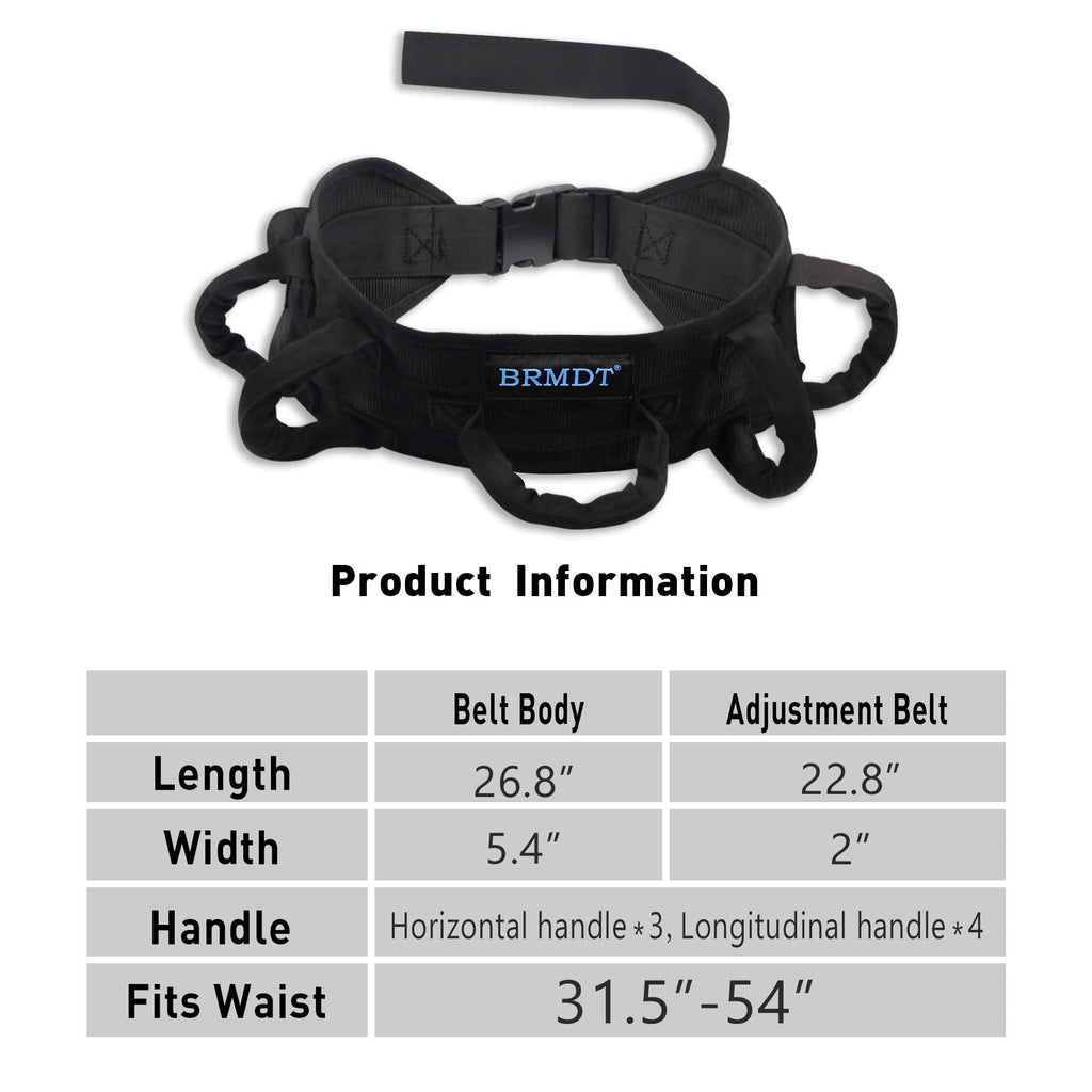 Gait Belt with Padded Handle, Seat Belt for Wheel Chair,Transfer Belts Gait Belts for Seniors and Unsteady Person,One-click Quick Release Locking Buckle,(31.5" -54")