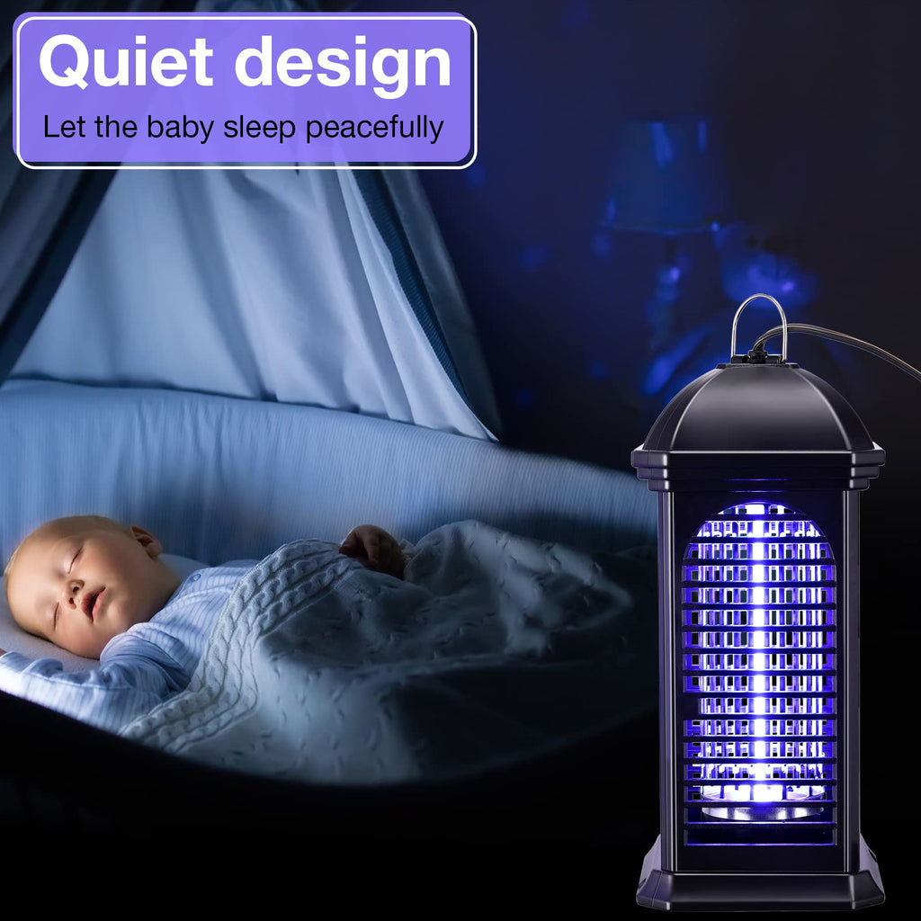Qualirey 3 Pieces Electric Mosquito Zappers Bug Zapper with Light 11 W Plug in Mosquito Lamp Insect Trap Mosquito Killer for Patio Electric Insect Killer for Home Garden Backyard Indoor Outdoor