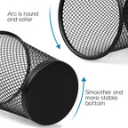 Mesh Pencil Holder Metal Pen Cup Black for Desk, 6 Pack Office Desk Organizer for Business, School & Home