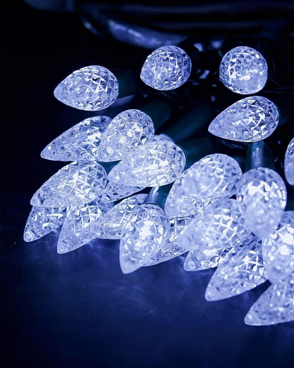 Twinkle Star C6 Christmas String Lights, 100 LED 33ft Fairy Lights with 29V Safe Adaptor, Indoor Outdoor 8 Lighting Modes for Patio Xmas Tree Wedding Party Decor, Cool White