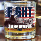 Make America Strong Again Unstoppable Trump Shot Made in America! Legend Whiskey Bourbon Glass - 2024 Trump Survived Assassination Attempt Survivor You Missed Trump Fight Trump Rally Fist Pump Maga