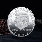 YJSD 10 Pieces Donald Trump 2024 Two Tone Gold Head Coin Silver Plated Commemorative Coin Keep America Great Challenge Coins Novelty Coin Political Gift