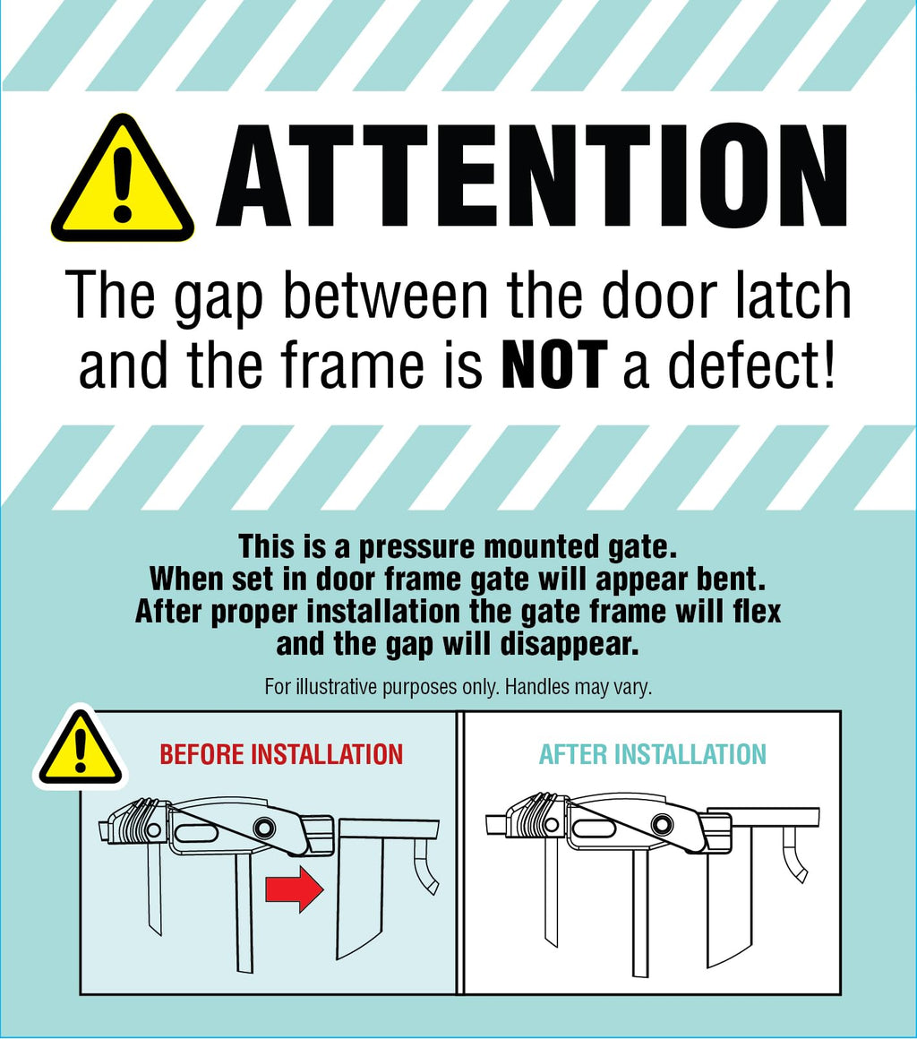 Regalo Safety 29-49" Easy Step Extra Wide Baby Gate for Doorways & Bottom of Stairs, Pressure Mounted Safety Gate with Door for Babies, Toddlers & Pets, White