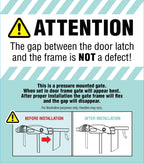 Regalo Safety 29-49" Easy Step Extra Wide Baby Gate for Doorways & Bottom of Stairs, Pressure Mounted Safety Gate with Door for Babies, Toddlers & Pets, White