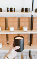 Calyan Wax Soy Wax Candle, Seaside & Citrus Scented Candle | Premium Candle with Essential Oils | 10.2 Oz 50 Hour Burn | Soy Candle in Black Jar for Decor, Gift for Men & Women