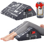 MYLIFESION Knee Wedge Pillow, Leg Elevation Triangle Pillow for Post Surgery, Back Pain Relief, Bed Wedge Pillowcase for Sleeping with Removable Cover and Positive Energy Words