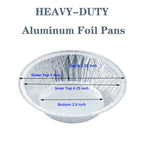 Waytiffer Pie Pans (100 Pack) 5 inch HEAVY-DUTY Disposable Aluminum Foil pie/tart Pans for Baking Personal Mini Pies, Foil Pie Tin for Bakeries, Cafes,Easily Stack & Store, Freeze & Reheat