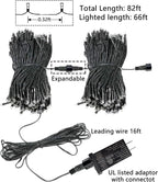 82FT 200 LED Red Green Christmas Lights Outdoor/Indoor, Timer & Memory Function & 8 Modes, Extendable Green Wire, Waterproof Fairy String Lights for Xmas Tree Holiday Party Garden Yard (Red & Green)
