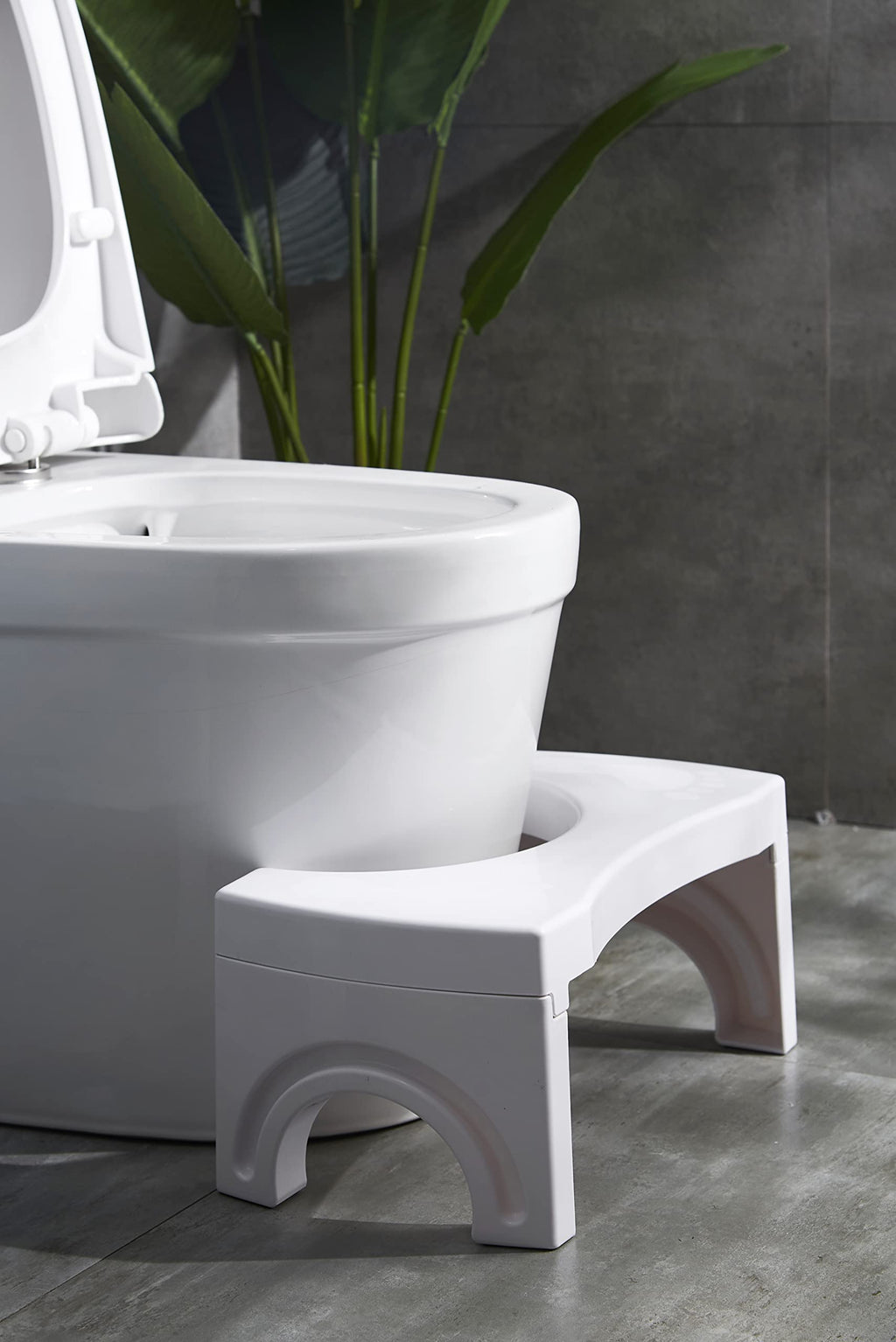 Vansand Toilet Foot Stool,Folding Toilet Stool,Squatting Toilet Potty Stool,Toilet Auxiliary Step,7.5Inch Height White