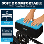 Vive Mobility Knee Walker Padded Gel Cover - Premium Comfort Gel Cushion, Accessory for Knee Scooters, Padded Accessories, Leg Cart Roller Improves Comfort During Injury, Fits Most Knee Trollys (Blue)