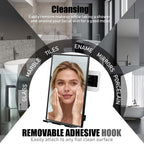 Shower Mirror for Shaving & Washing Your Face with a Squeegee - Built-in Two Razor Holder, 360°Rotation Adjustable Shaving Bathroom Mirror - Easy Install, Home Shower Accessory(Not Fogless)