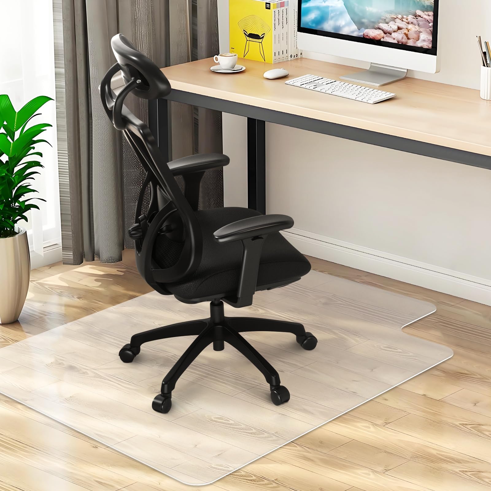 Office Chair Mat for Hard Wood Floors 36"x47" Heavy Duty Floor Protector Easy Clean
