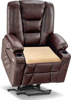 Sigmat Recliner Cushion for Elderly with Memory Foam 20x20x3 Inches Large Square Seat Cushion for Recliner Chair, Floor Pillow, Truck Seat Cushion Black-Grey