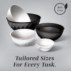 COOK WITH COLOR Mixing Bowls with Lids - 12 Piece Plastic Nesting Bowls Set includes 6 Prep Bowls and 6 Lids, Diamond Design - Microwave Safe (Mint)